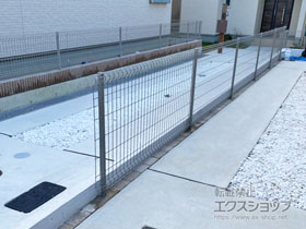 のフェンス・柵 イーネットフェンス 3F型 自由柱施工 施工例