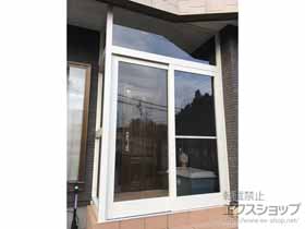 の風除室 ツインガードIII レール付 Lタイプ ランマ付 施工例