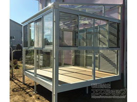 のテラス囲い・サンルーム サニージュ F型 床納まり ランマ無 積雪〜20cm対応 施工例