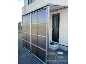 のストックヤード スピーネストックヤードF型 波板タイプ スクリーン仕様 積雪〜20cm対応 施工例