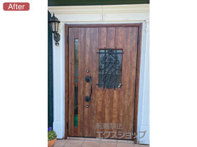 の玄関ドア リシェント玄関ドア3 断熱K4仕様 親子仕様(ランマ無)R D41型 ※手動仕様 施工例