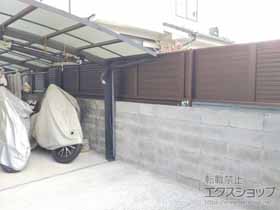 のフェンス・柵 ミエーネフェンス 目隠しルーバータイプ　自由柱施工 施工例