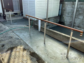 の手すり パルトナーUDフェンス1型(手すり) 笠木のみタイプ 施工例