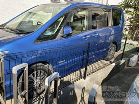 YKKAPのフェンス・柵・塀 イーネットフェンス 3F型 自由柱施工 施工例