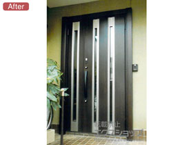 の玄関ドア リシェント玄関ドア3 断熱K4仕様 親子仕様(ランマ無)R M24型 ※タッチキー仕様(キー付リモコン) 施工例