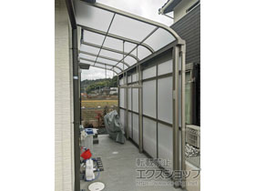 のストックヤード スピーネストックヤードR型 パネルタイプ スクリーン仕様 積雪〜20cm対応 施工例