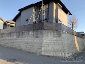 のフェンス・柵 モクアルフェンス 横板タイプ 自由柱施工 施工例