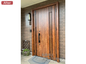 の玄関ドア リシェント玄関ドア3 断熱K4仕様 親子仕様(ランマ無)R M83型 ※手動仕様 施工例