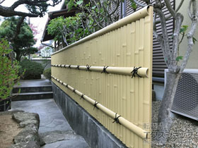 のフェンス・柵 フリーポール建仁寺垣片面ユニット（Gユニット7型） 施工例