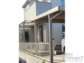 のサイクルポート・駐輪場 ネスカFミニ (フラットスタイル) 縦連棟 積雪〜20cm対応 施工例