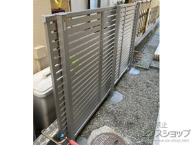 のフェンス・柵 シンプレオフェンス3型 横太格子・自由柱施工 施工例