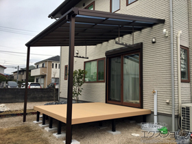 のテラス屋根 ソラリア F型 ビッグサイズ 単体 積雪〜20cm対応 施工例