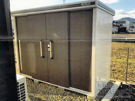 の物置・屋外倉庫 エルモ 積雪型 2920×1170×2121 ※結露低減材付屋根 施工例