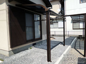 のテラス屋根 ソラリア R型 テラスタイプ 単体 積雪〜20cm対応 施工例