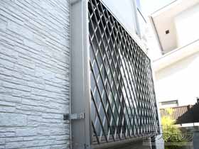 の面格子・窓格子 【特注】アルミ面格子 ヒシクロス 施工例