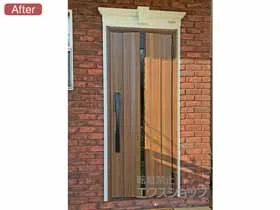 LIXIL リクシル(トステム)の玄関ドア リシェント玄関ドア3 断熱K4仕様 片開き仕様(ランマ無)R G13型 ※タッチキー仕様(リモコンタイプ) 施工例