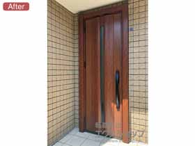 の玄関ドア リシェント玄関ドア3 断熱K4仕様 手動 片開き仕様(ランマ無)L G12型 ※タッチキー仕様（キー付リモコン） 施工例