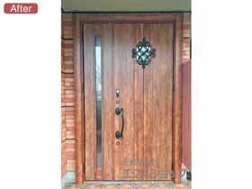 の玄関ドア リシェント玄関ドア3 断熱K4仕様 親子仕様(ランマ無)R D77型 ※タッチキー仕様(リモコンタイプ) 施工例