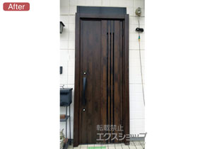 の玄関ドア リシェント玄関ドア3 断熱K4仕様 手動 片開き仕様(ランマ無)R M83型 施工例