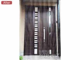 の玄関ドア リシェント玄関ドア3 断熱K4仕様 手動 親子仕様(ランマ無)L G82型 施工例