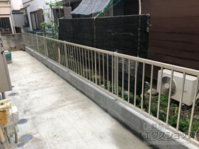 のフェンス・柵 ミエッタフェンス 防犯たて格子タイプ 自由柱施工 施工例