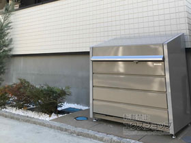 のゴミステーション ダストボックスミニ メッシュ床タイプ 施工例