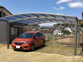 のカーポート ネスカR (ラウンドスタイル) ワイド 積雪〜20cm対応 施工例