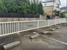 のフェンス・柵 ミエッタフェンス 防犯たて格子タイプ 自由柱施工 施工例