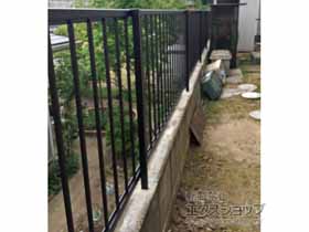 のフェンス・柵 ミエッタフェンス 防犯たて格子タイプ 自由柱施工 施工例