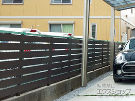 のフェンス・柵 マイティウッド ベーシック 7段/隙間20ｍｍ 施工例