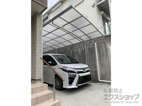 の手すり 歩行補助手すり パルトナーUDフェンス1型（笠木のみタイプ） 自立タイプ A型（円形）・樹脂笠木 施工例