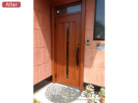 の玄関ドア リシェント玄関ドア3 アルミ仕様 手動 片開き仕様(ランマ付)L C12N型 施工例