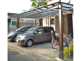 のカーポート エフルージュ トリプル FIRST 積雪〜20cm対応 施工例