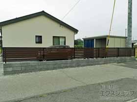 のフェンス・柵 モクアルフェンス 横板タイプ 自由柱施工 施工例
