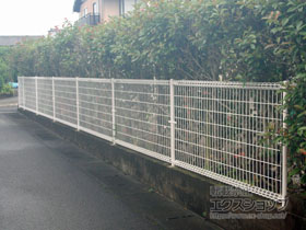 のフェンス・柵 メッシュフェンス M0 間仕切柱 施工例