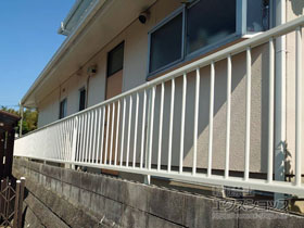のフェンス・柵 ミエッタフェンス 防犯たて格子タイプ 自由柱施工 施工例