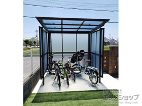 三面囲いのサイクルポートの施工例一覧 | サイクルポートならエクス