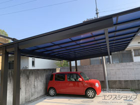 のカーポート エフルージュツインEX FIRST 後方支持タイプ 積雪〜20cm対応 施工例