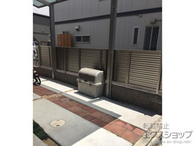 のフェンス・柵 ミエーネフェンス 目隠しルーバータイプ・自由柱施工 施工例