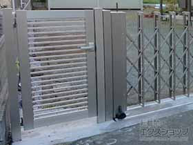 の門扉 プレシオス門扉 横格子 片開き 施工例