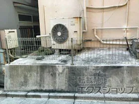 YKKAPのフェンス・柵・塀 イーネットフェンス 3F型 自由柱施工 施工例