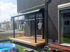 YKKAP�̃e���X���� �\�����A R�^ �e���X�^�C�v �P�� �ϐ�`20cm�Ή� �{�H��