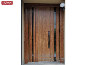 の玄関ドア リシェント玄関ドア3 断熱K2仕様 手動 親子仕様(ランマ無)L M83型 施工例