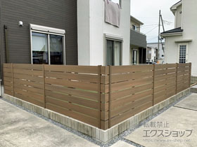 のフェンス・柵 プラドフェンス ジョイントあり仕様　隙間10mm 施工例