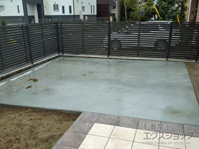 のフェンス・柵 フェンスAB YS2型 横スリット2 フリーポールタイプ 施工例