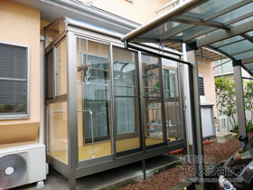 のテラス囲い・サンルーム サニージュ R型 床納まり ランマ無 積雪〜50cm対応 施工例