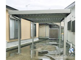 のカーポート テリオスポートIII 1500 角柱4本柱 積雪〜50cm対応 施工例
