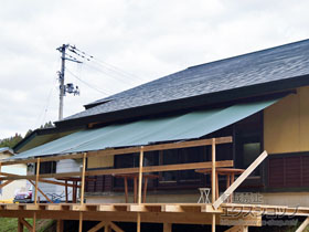 のオーニング・日よけ スタイルシェード 壁付け（木造） 施工例