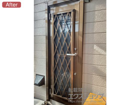 の玄関ドア リシェント勝手口ドア アルミPG仕様 (ランマ無)L C型 施工例