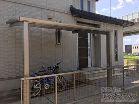 のサイクルポート・駐輪場 ネスカRミニ (ラウンドスタイル) 積雪〜20cm対応 施工例
